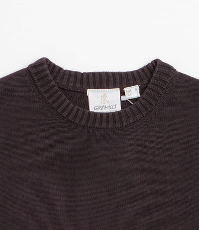 Gramicci Cotton Knit Crewneck Sweatshirt - Charcoal