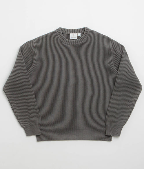 Gramicci Cotton Knit Crewneck Sweatshirt - Grey
