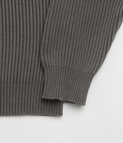 Gramicci Cotton Knit Crewneck Sweatshirt in Grey