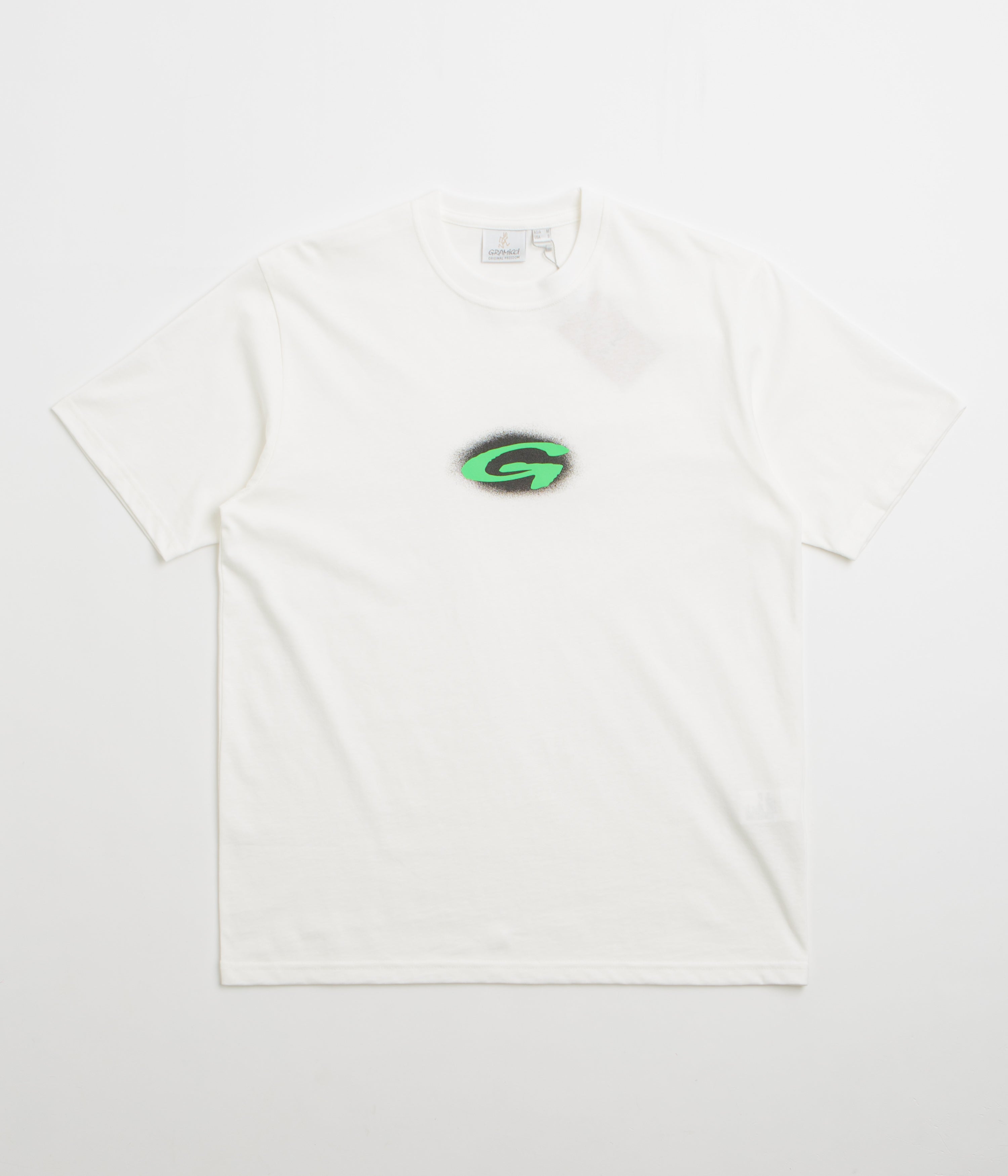 Gramicci G-Blur T-Shirt in White and Green