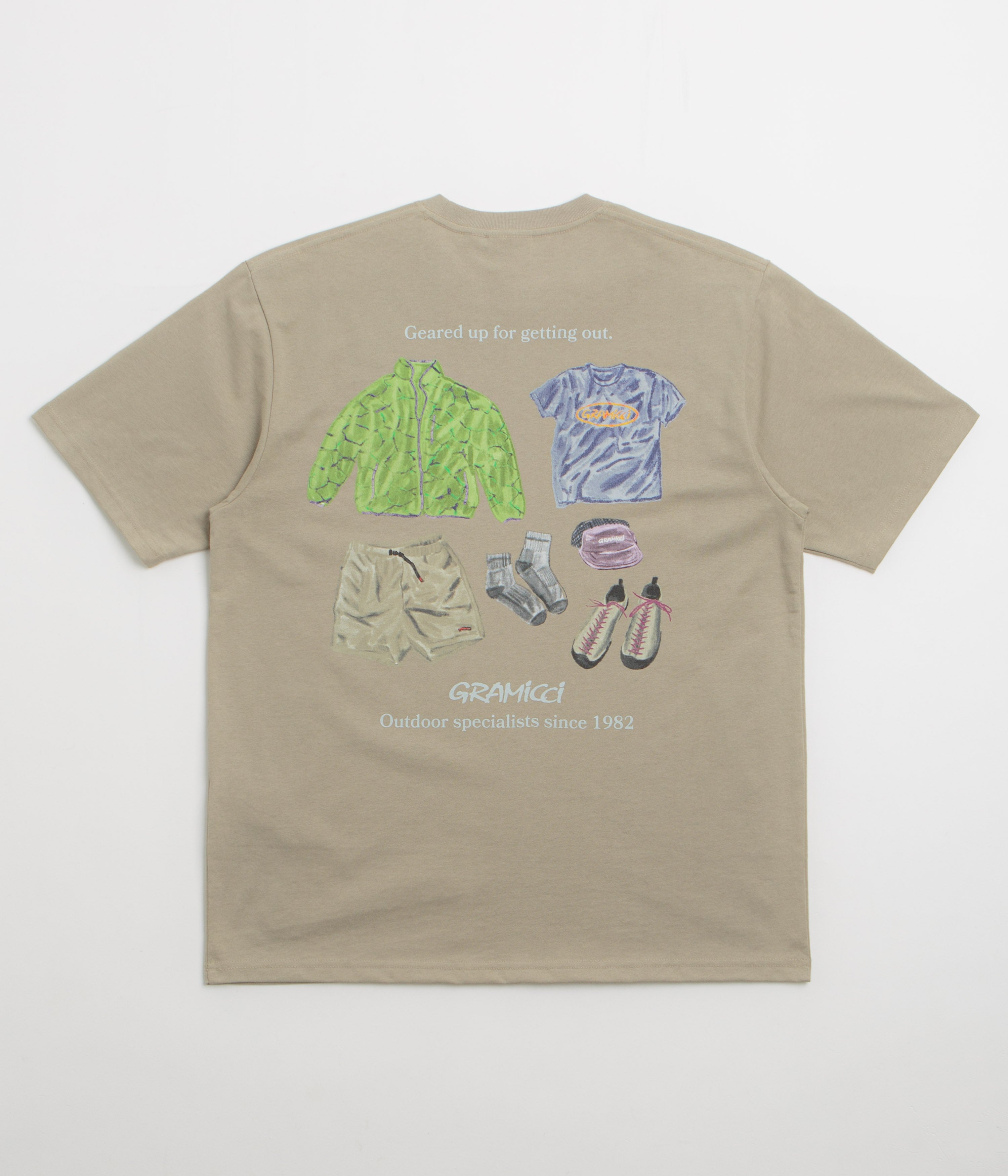 Gramicci Geared Up T-Shirt in Khaki