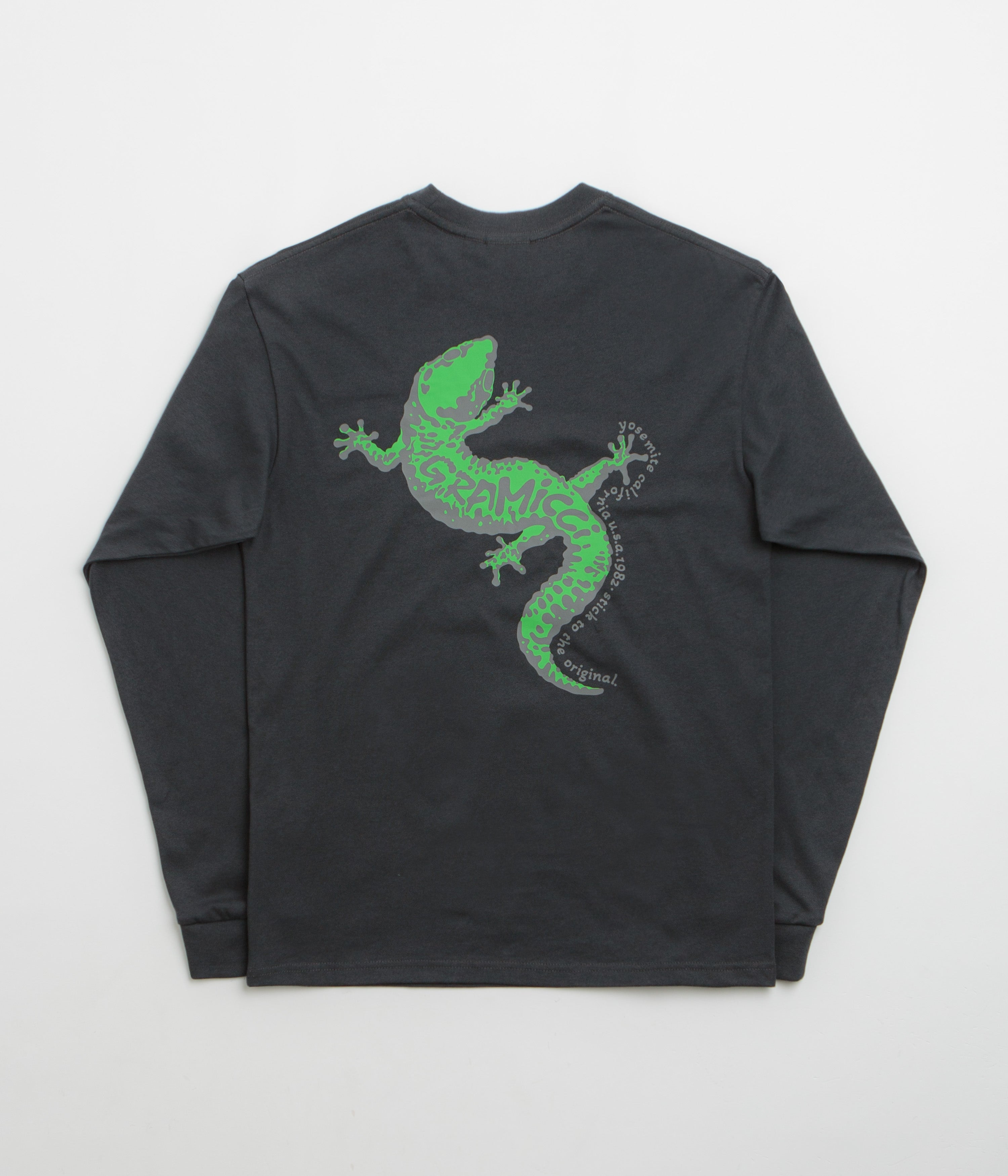 Gramicci Gecko Long Sleeve T-Shirt in Vintage Black