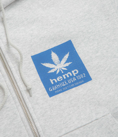 Gramicci Hemp Full Zip Hoodie - Heather Ash