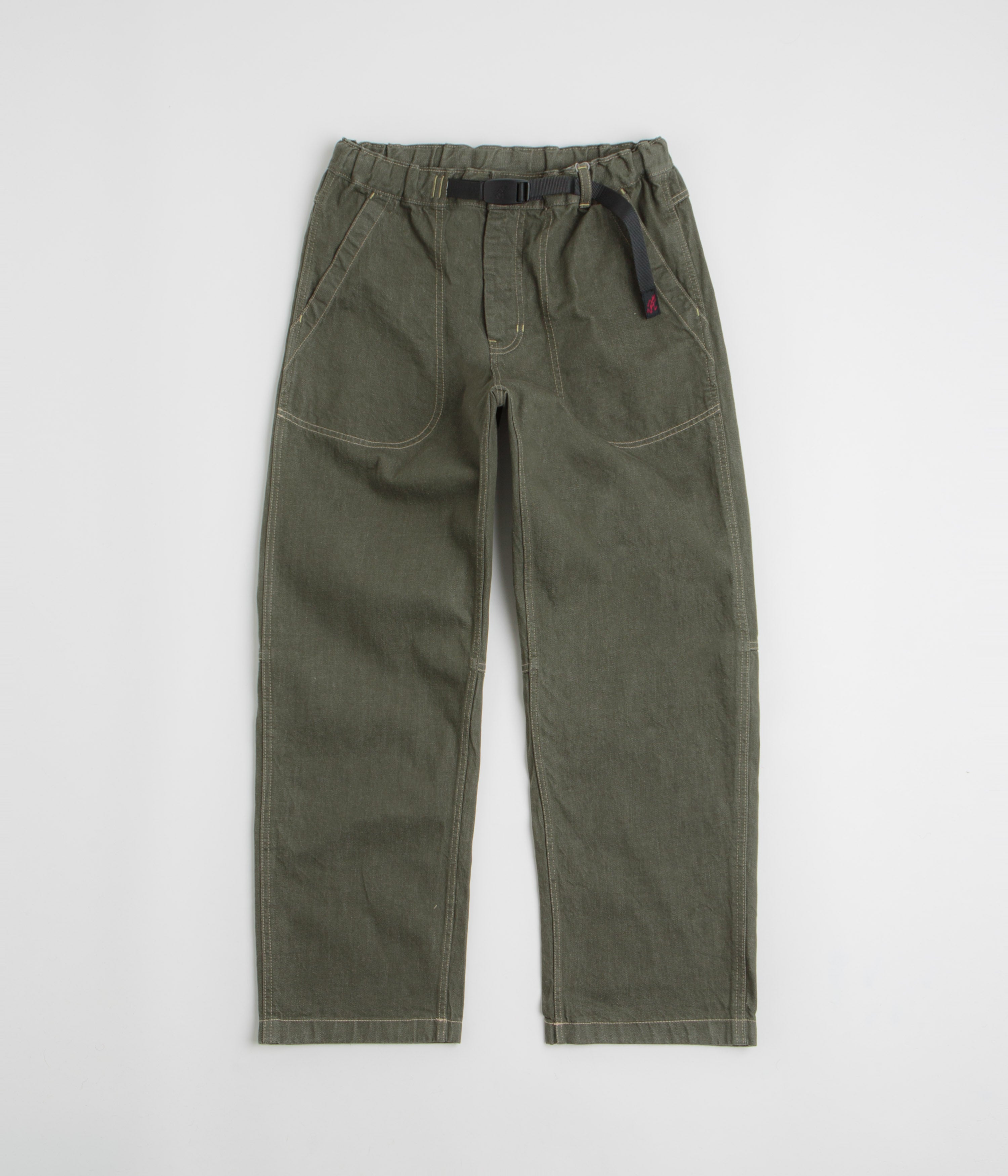 Gramicci Japanese Slub Denim Pants in Dark Sage
