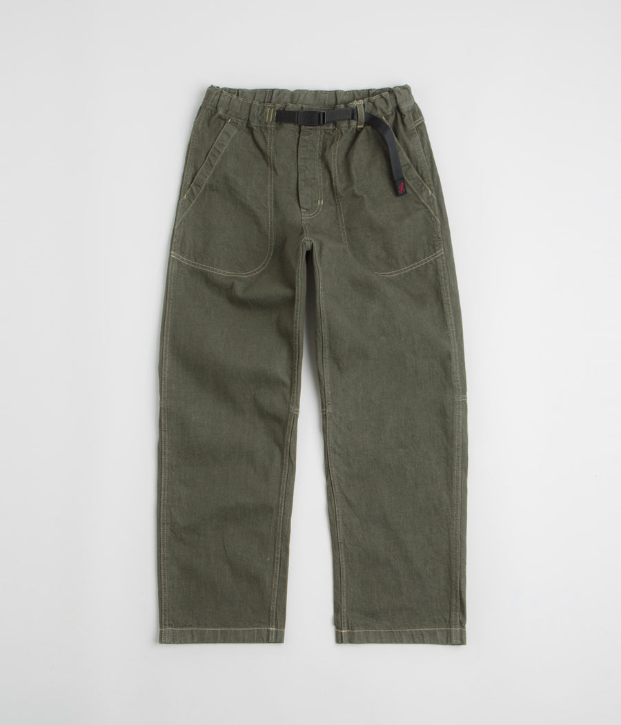 Gramicci Japanese Slub Denim Pants in Dark Sage