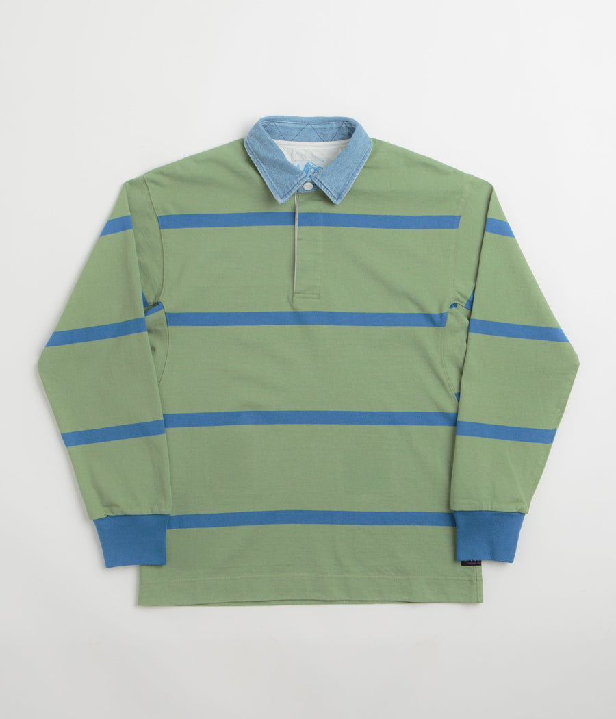 Gramicci Langdon Rugby Shirt - Olive / Blue