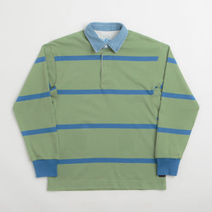 Gramicci Langdon Rugby Shirt - Sky / Apricot | Flatspot