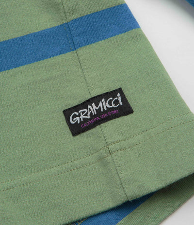 Gramicci Langdon Rugby Shirt in Olive and Blue