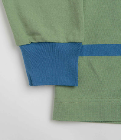 Gramicci Langdon Rugby Shirt in Olive and Blue