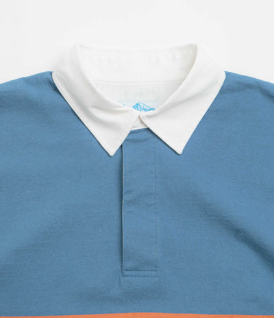 Gramicci Langdon Rugby Shirt in Sky and Apricot