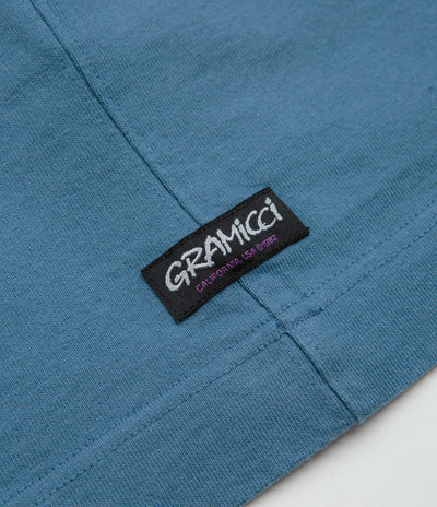 Gramicci Langdon Rugby Shirt in Sky and Apricot