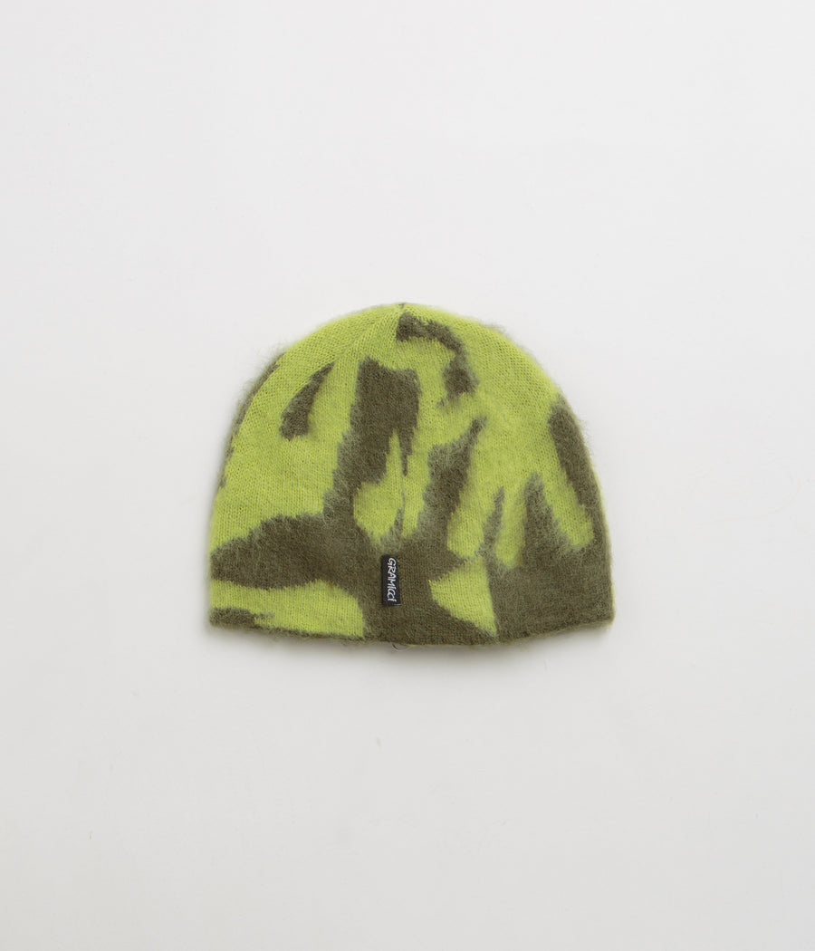 Gramicci Mohair Burly Runningman Beanie in Chartreuse