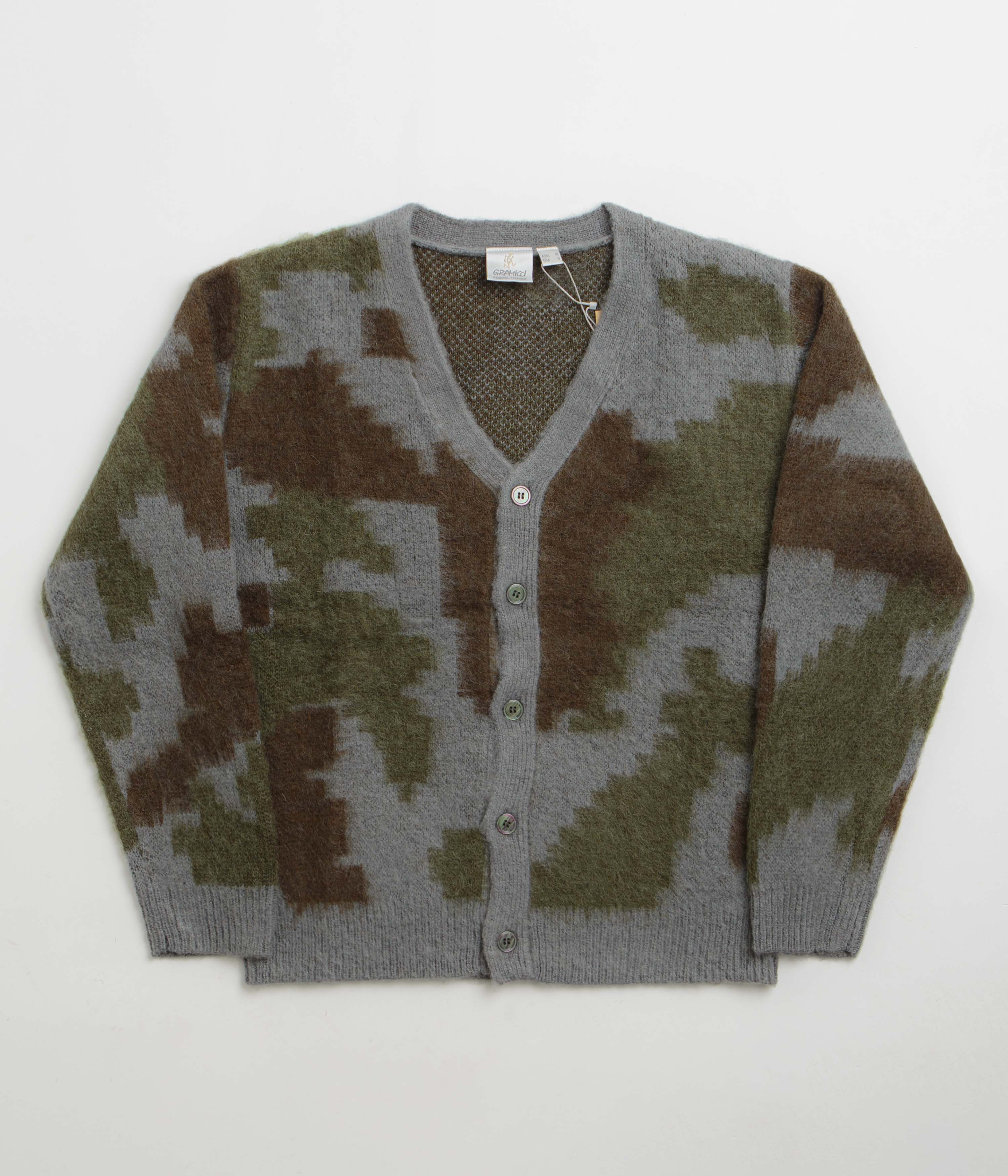 Gramicci Mohair Cardigan in Jungle Digi Camo