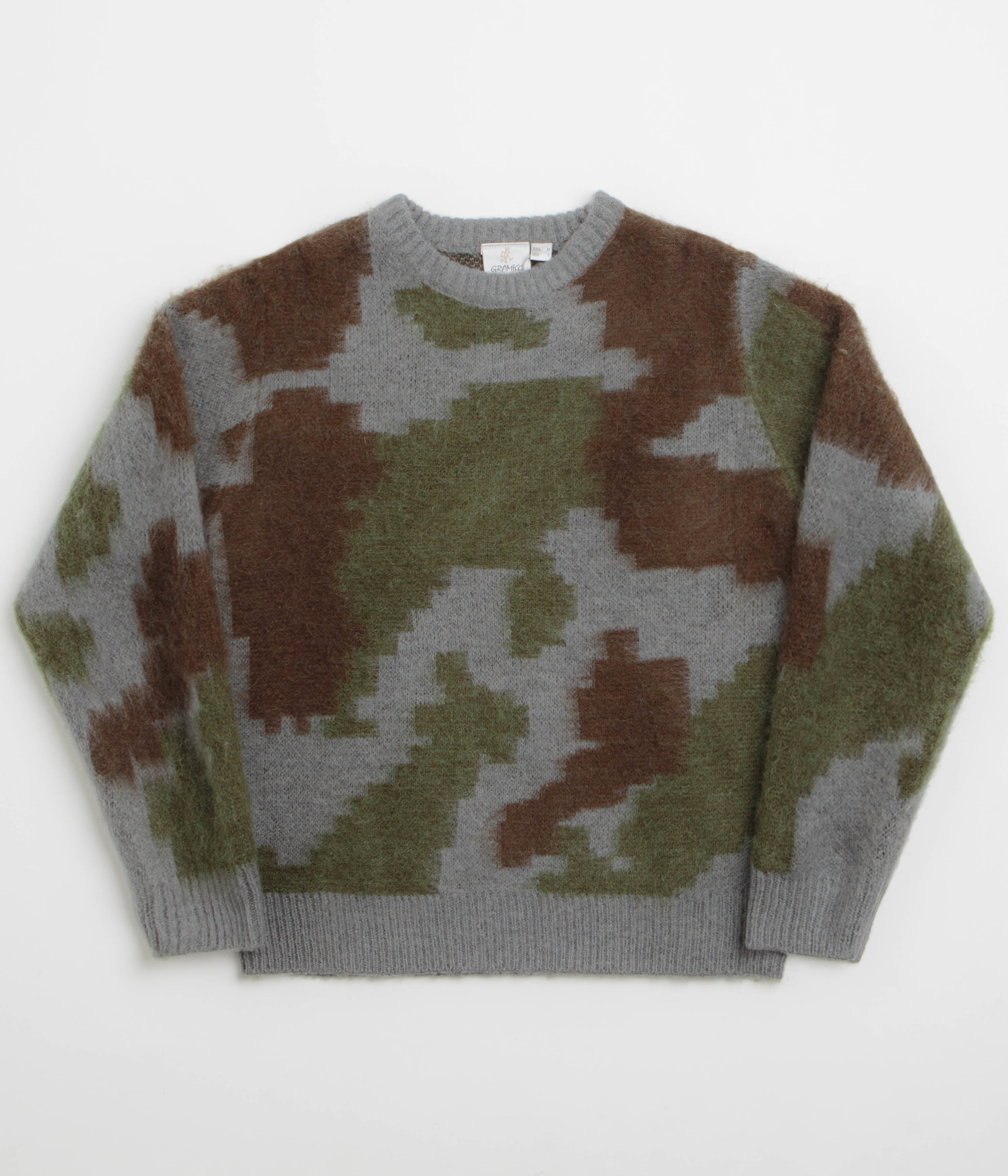 Gramicci Mohair Crewneck Sweatshirt in Jungle Digi Camo