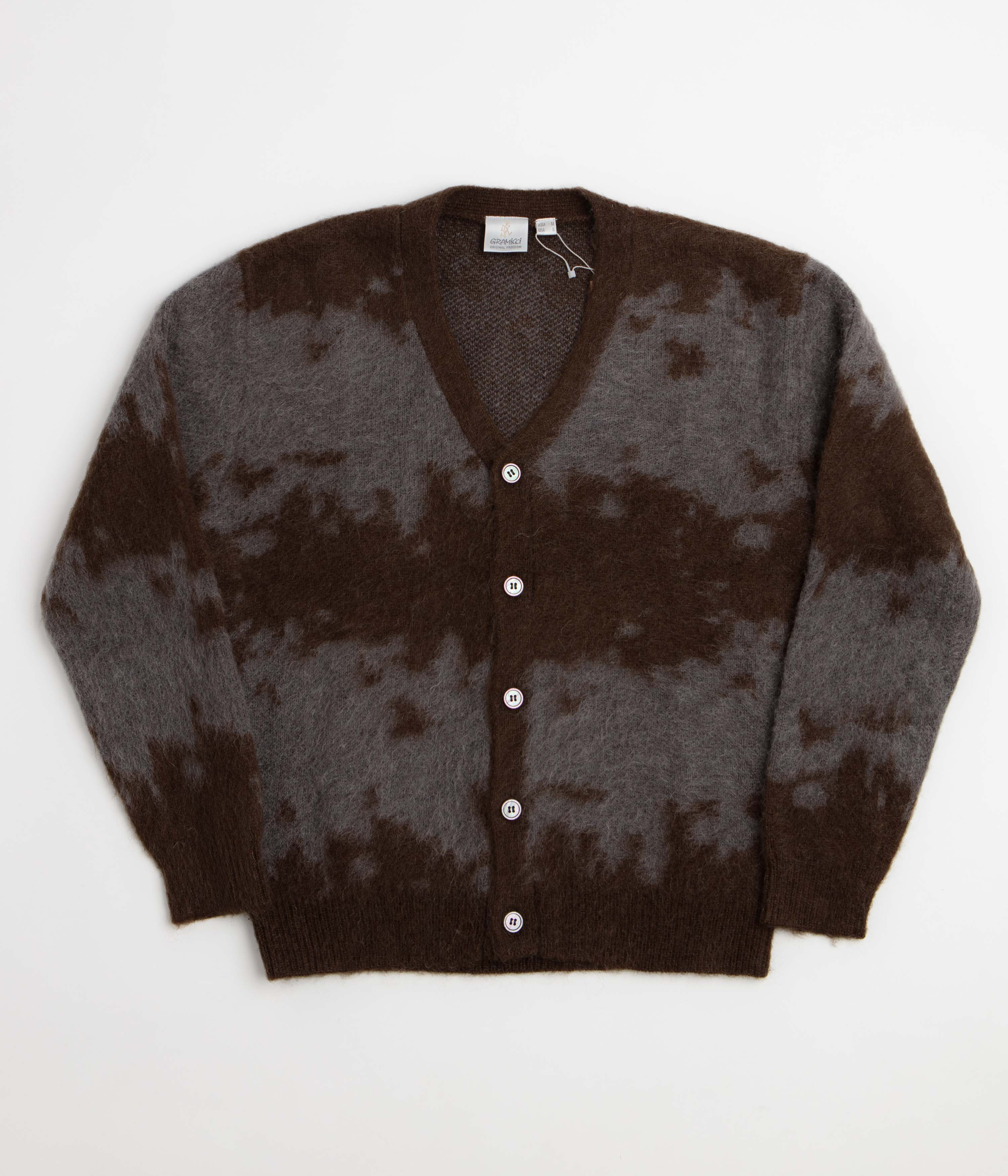 Gramicci Mohair Splatter Cardigan - Slate