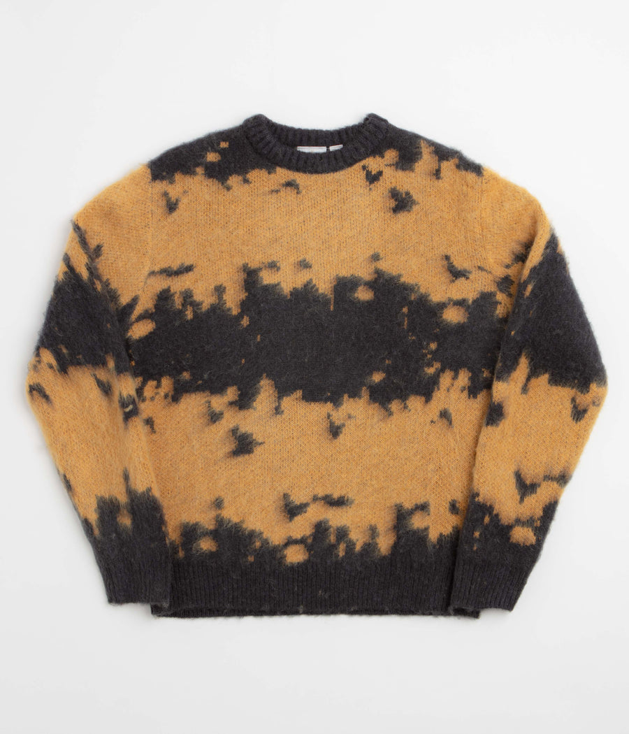 Gramicci Mohair Splatter Crewneck Sweatshirt in Saffron
