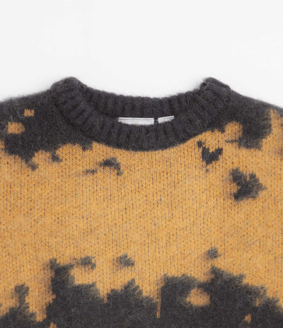 Gramicci Mohair Splatter Crewneck Sweatshirt - Saffron