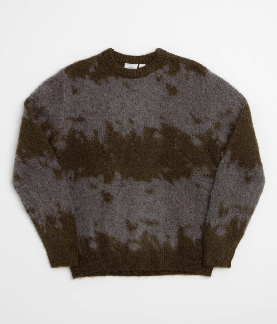 Gramicci Mohair Splatter Crewneck Sweatshirt in Slate