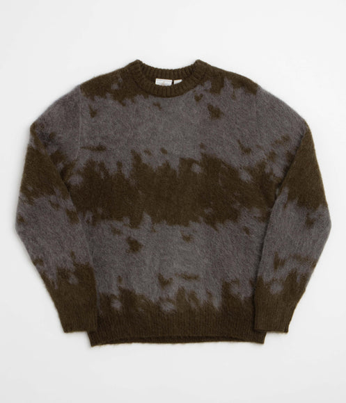 Gramicci Mohair Splatter Crewneck Sweatshirt - Slate