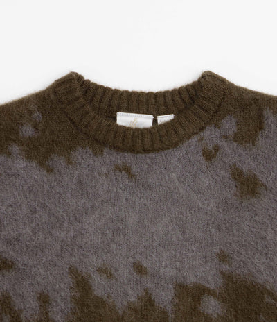 Gramicci Mohair Splatter Crewneck Sweatshirt - Slate