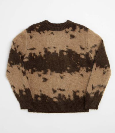Gramicci Mohair Splatter Crewneck Sweatshirt - Taupe