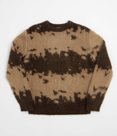 Gramicci Mohair Splatter Crewneck Sweatshirt - Taupe