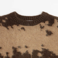 Gramicci Mohair Splatter Crewneck Sweatshirt - Taupe thumbnail