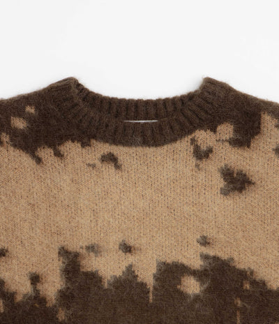 Gramicci Mohair Splatter Crewneck Sweatshirt - Taupe