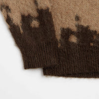 Gramicci Mohair Splatter Crewneck Sweatshirt - Taupe thumbnail
