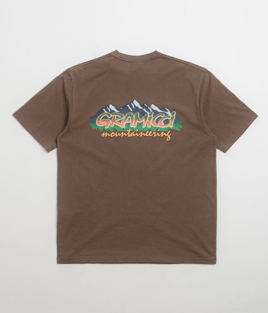 Gramicci Mountaineering T-Shirt in Brown Pigment