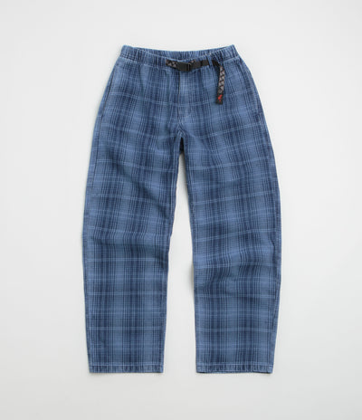 Gramicci O.G. Denim Plaid Pants in Indigo Checkered Plaid