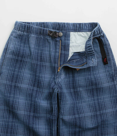 Gramicci O.G. Denim Plaid Pants in Indigo Checkered Plaid