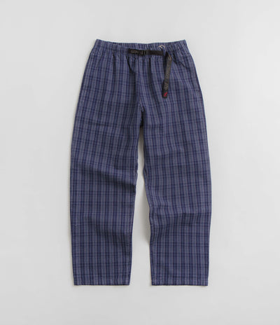 Gramicci OG Yarn Dye Dobby Plaid Jam Pants in Deep Twilight