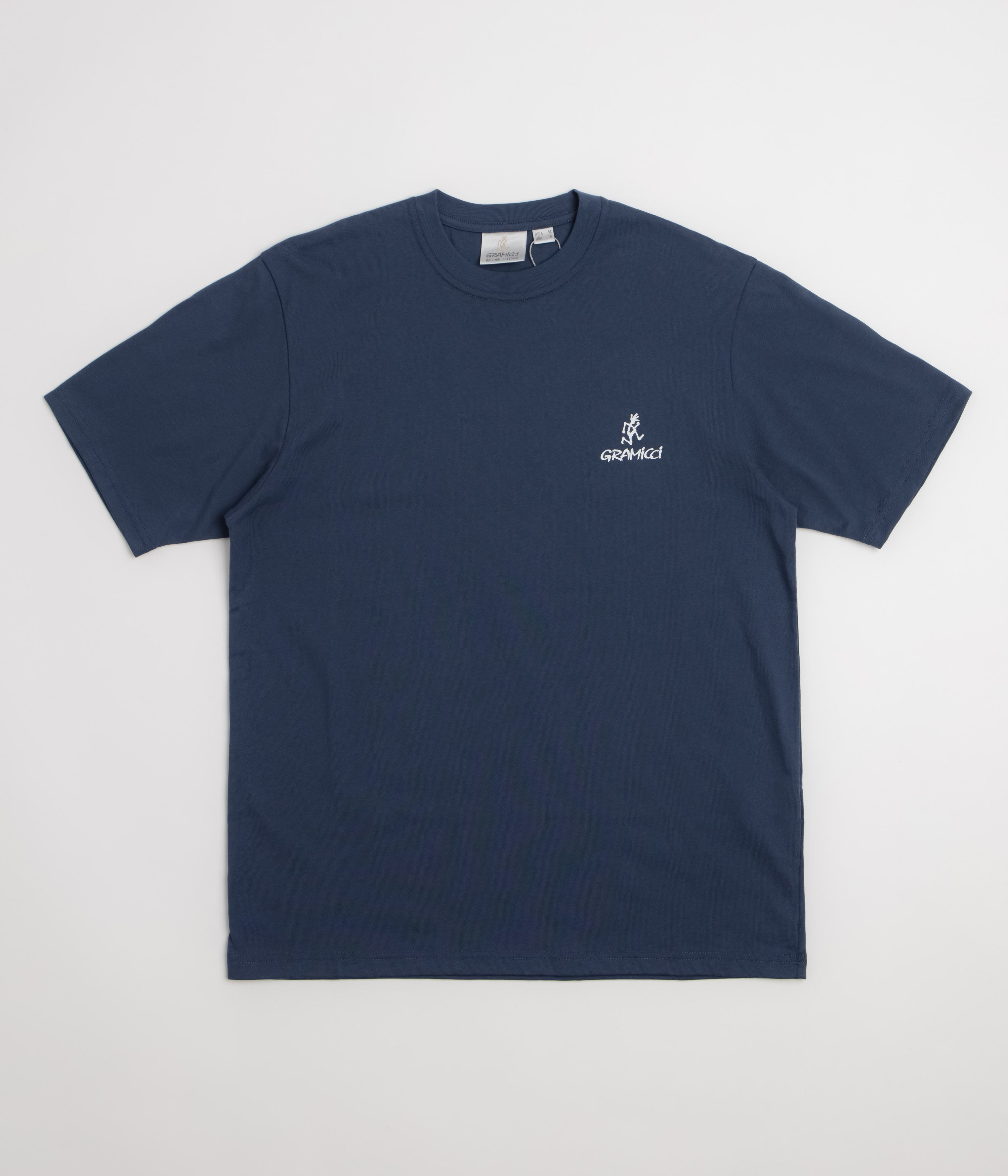 Gramicci One Point Logo T-Shirt in Dusky Blue