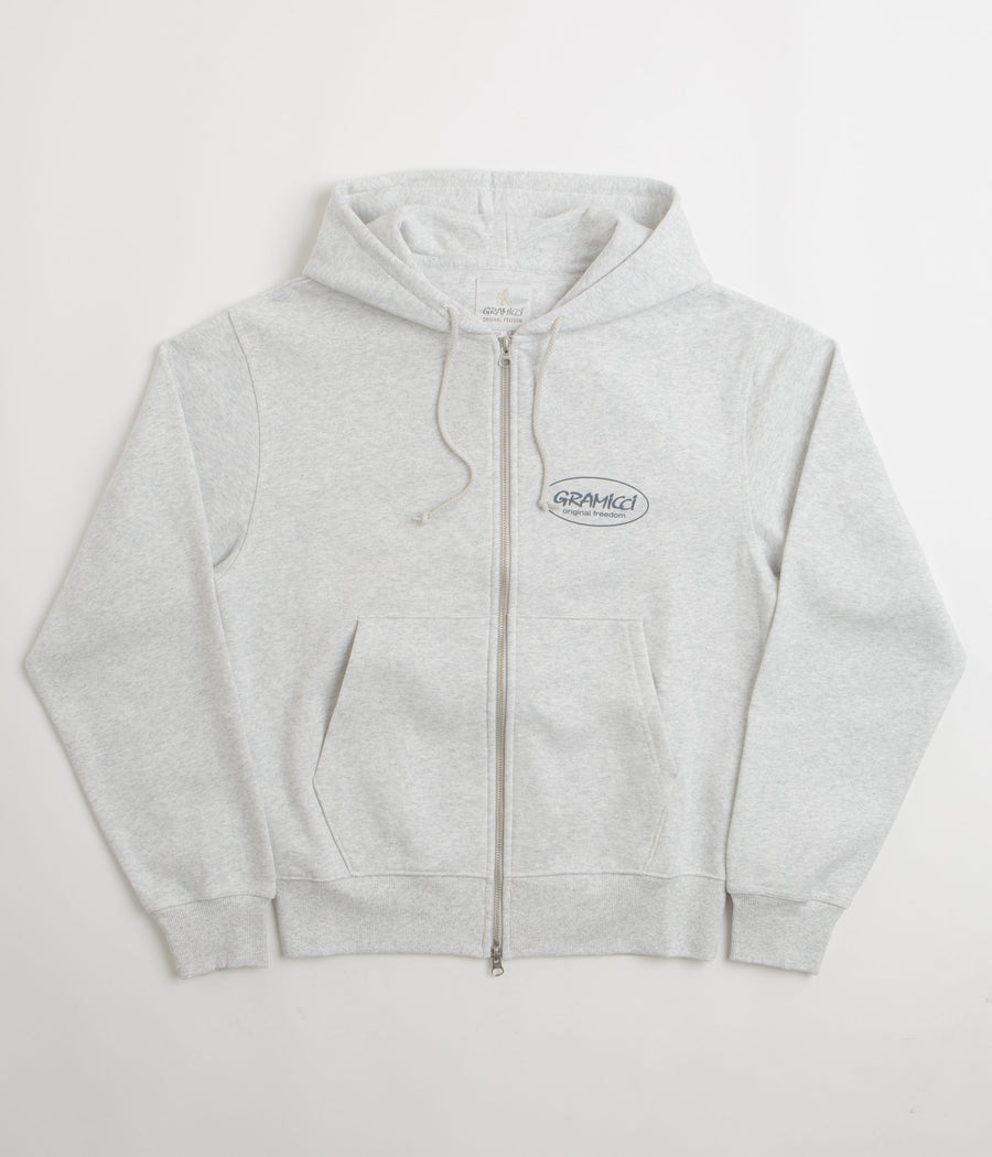 Gramicci Original Freedom Full Zip Hoodie in Heather Ash