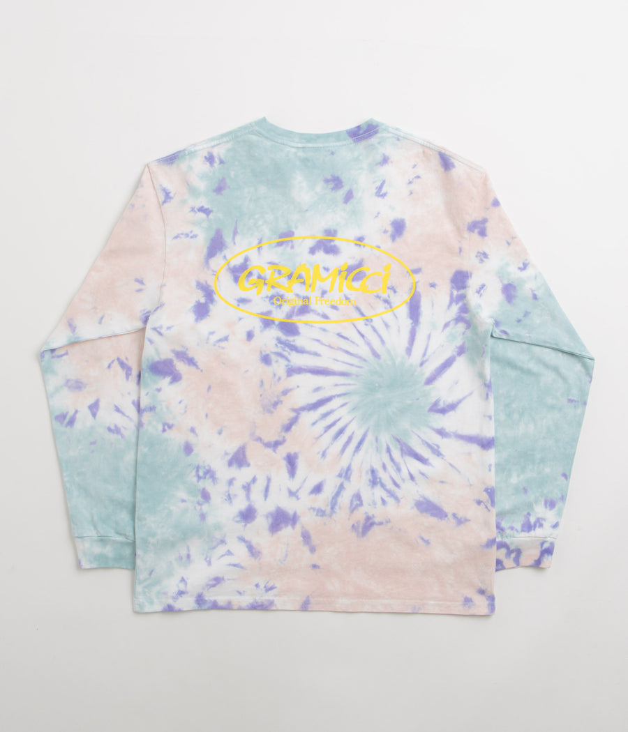 Gramicci Oval Long Sleeve T-Shirt in Blue Tie Dye
