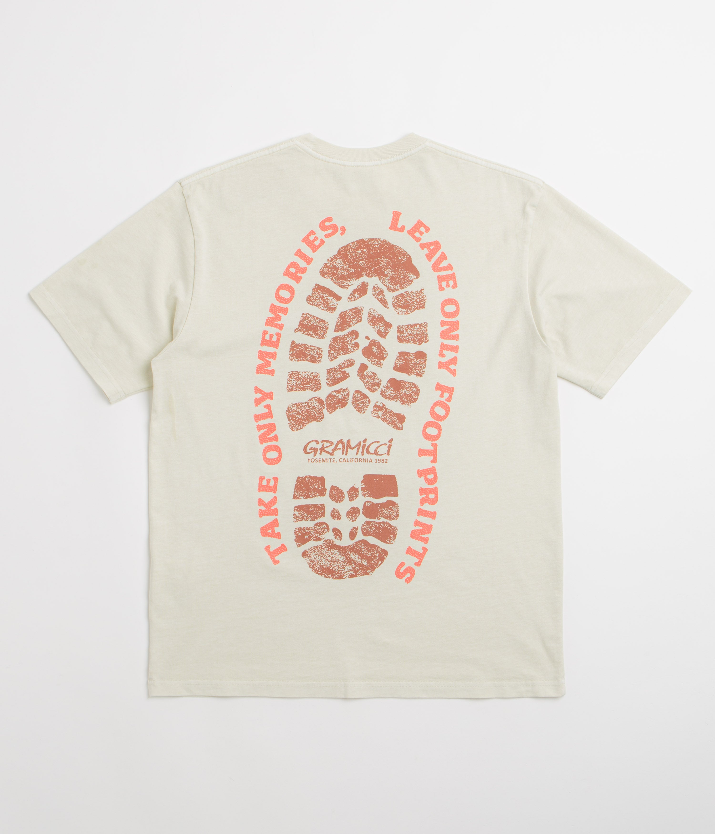 Gramicci Pigment Dye Footprints T-Shirt - Natural