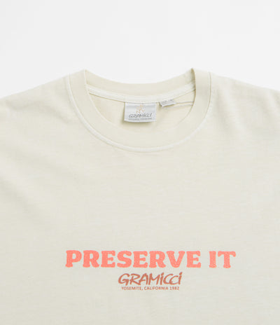 Gramicci Pigment Dye Footprints T-Shirt - Natural