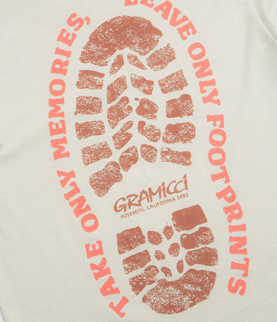 Gramicci Pigment Dye Footprints T-Shirt - Natural