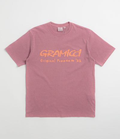 Gramicci Pigment Dye Freedom T-Shirt in Red
