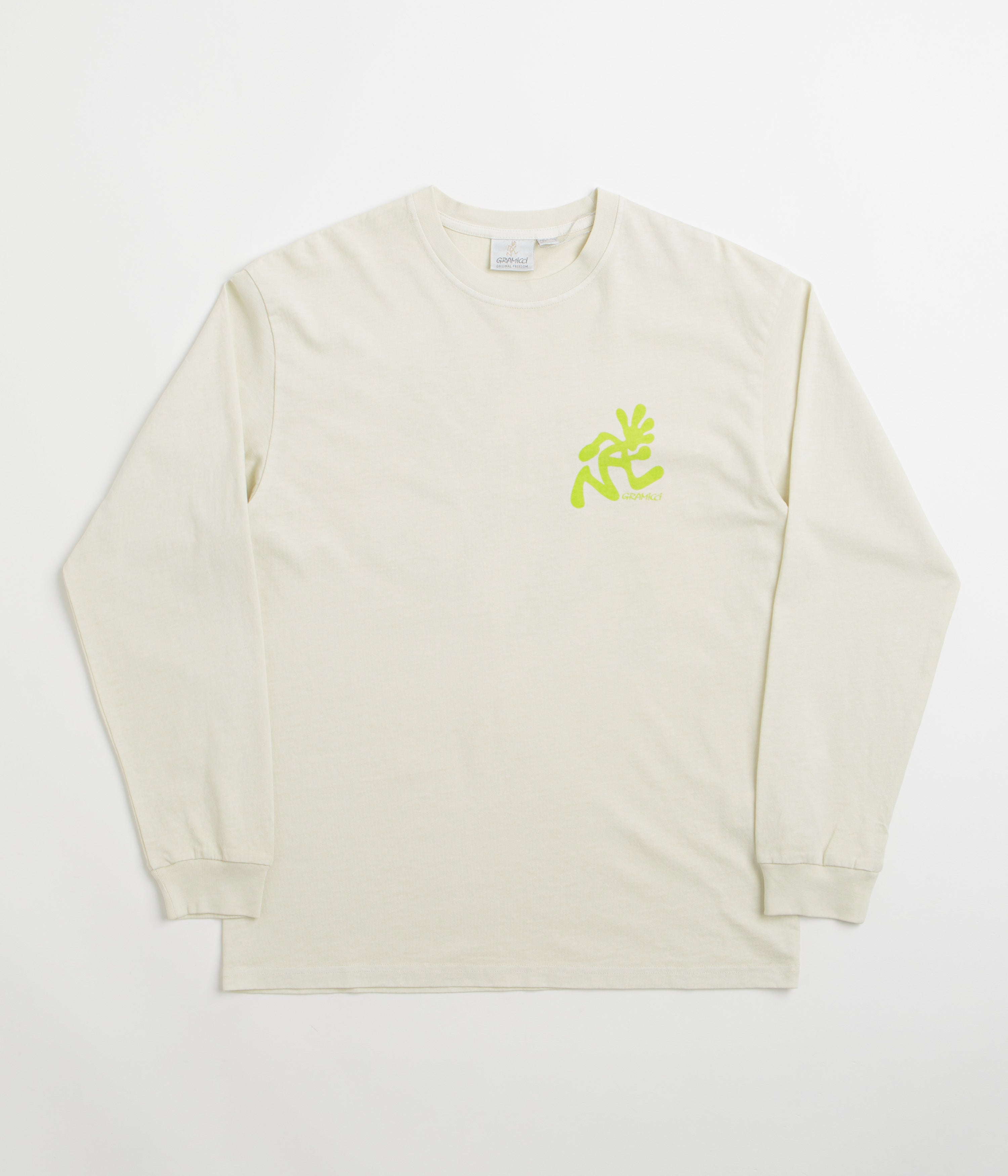 Gramicci Pigment Dye Running Man Long Sleeve T-Shirt - Natural