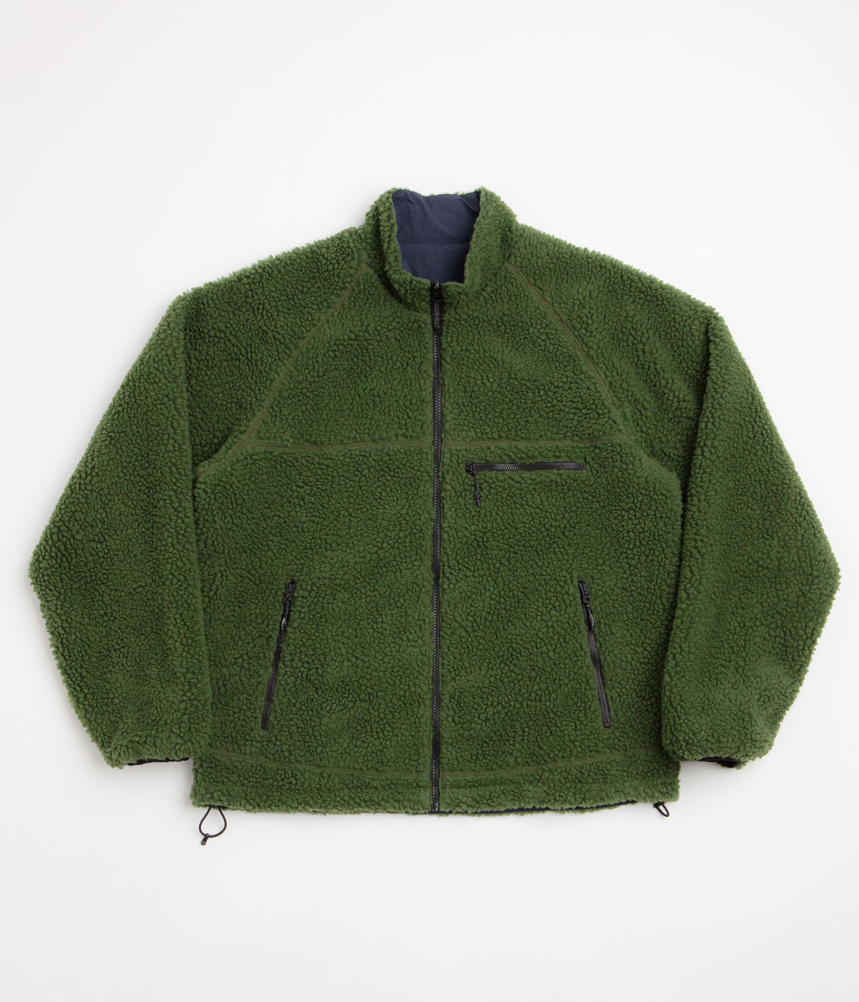 Gramicci Reversible Sherpa Jacket - Olive / Navy