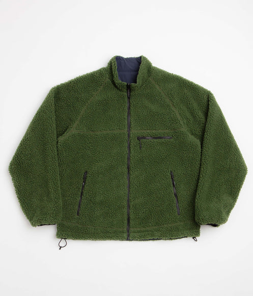 Gramicci Reversible Sherpa Jacket - Olive / Navy