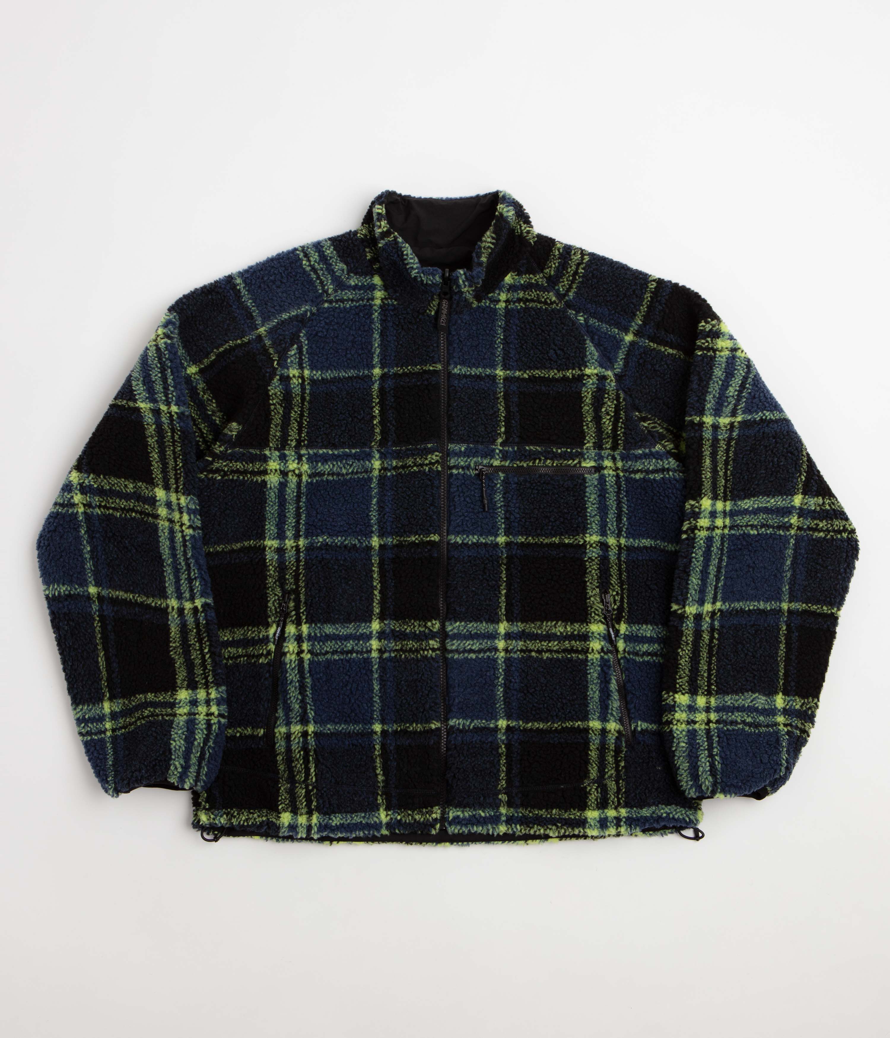 Gramicci Reversible Sherpa Plaid Jacket - Plaid / Black