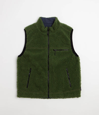 Gramicci Reversible Sherpa Vest - Olive / Navy