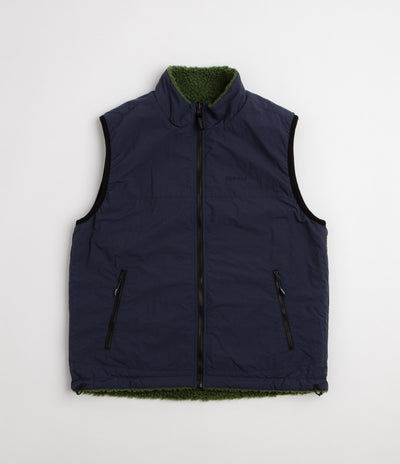 Gramicci Reversible Sherpa Vest - Olive / Navy