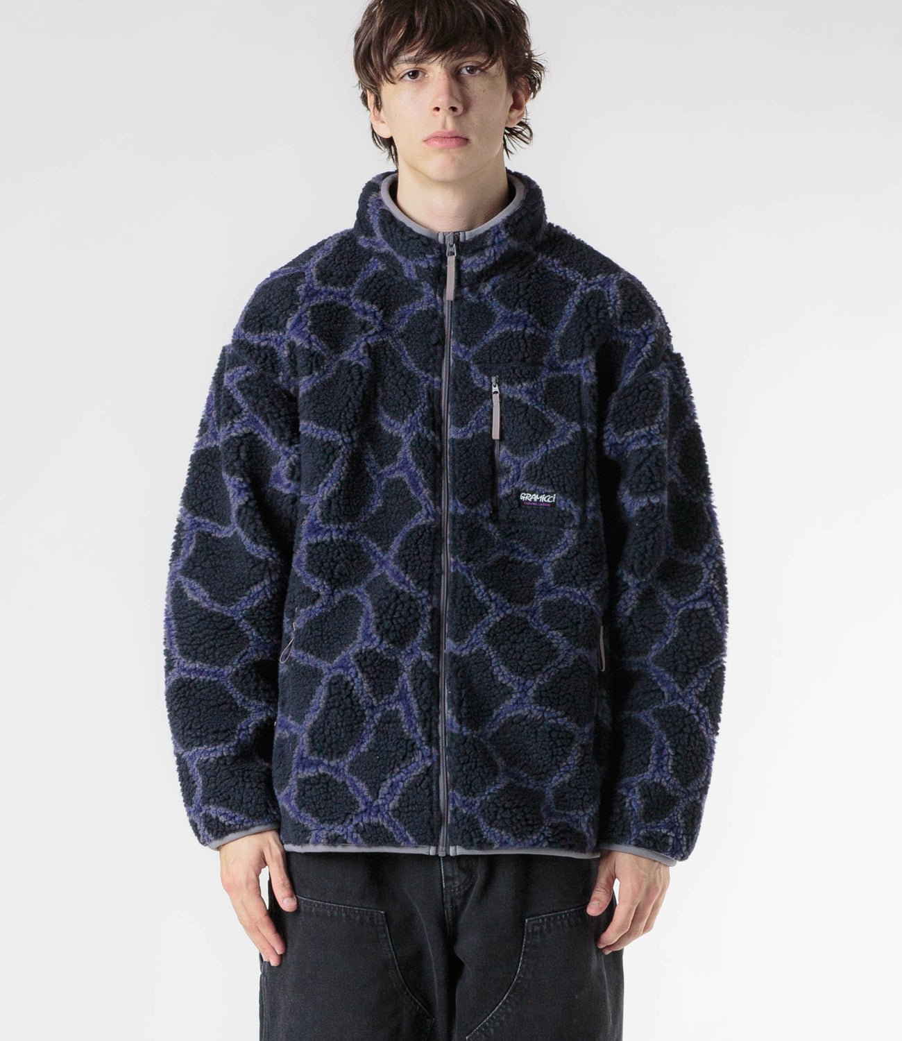 Navy best sale sherpa jacket