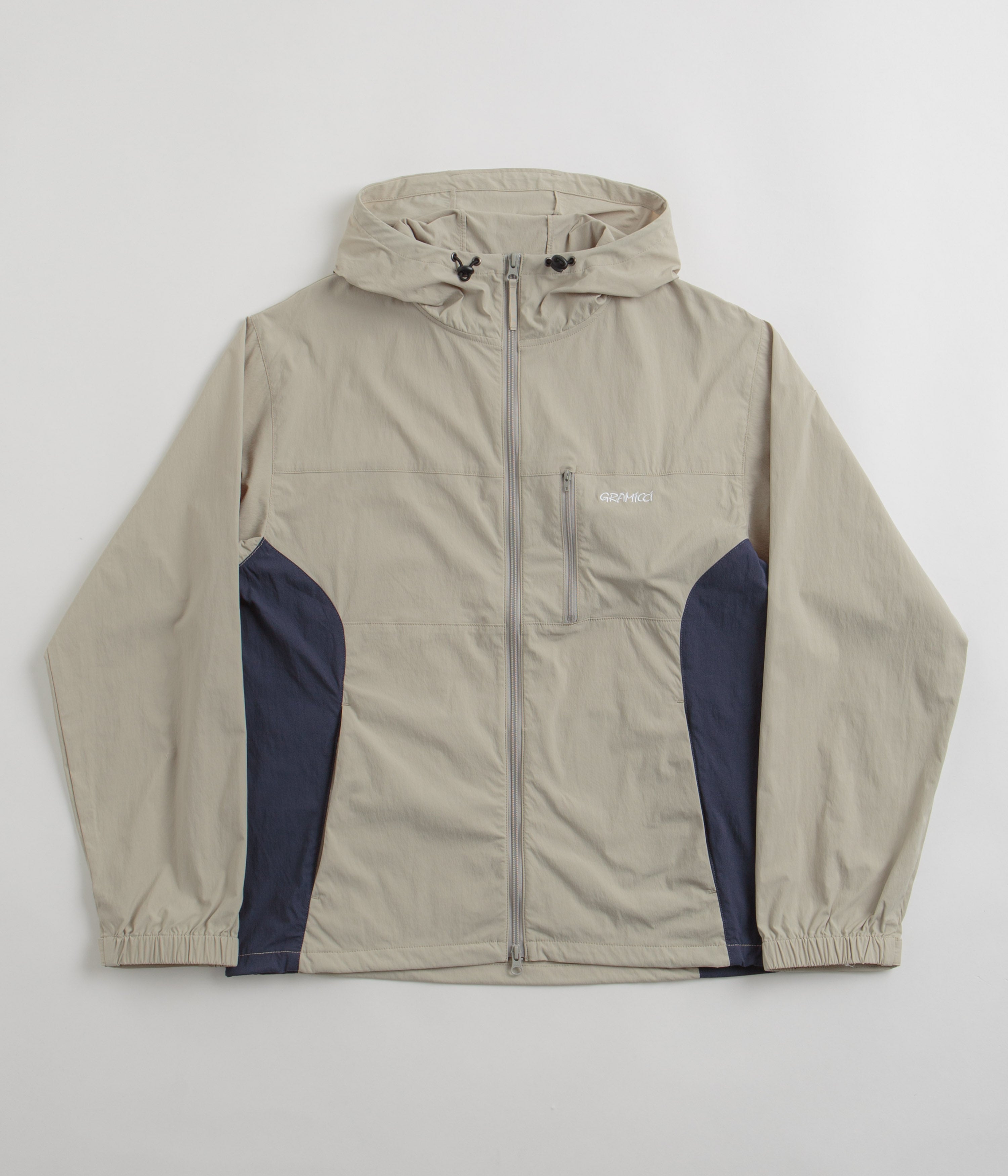 Gramicci Softshell Nylon Hooded Jacket - Stone Grey | Flatspot