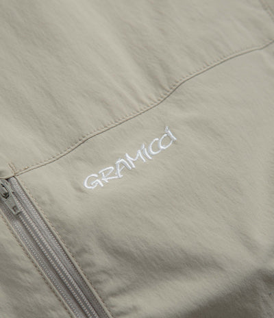Gramicci Softshell Nylon Hooded Jacket in Stone Grey