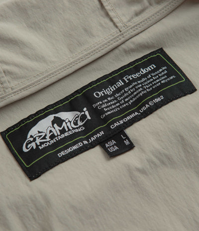 Gramicci Softshell Nylon Hooded Jacket in Stone Grey